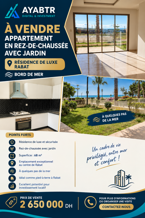 Vente&nbsp;Appartement&nbsp;RABAT&nbsp;MAROC&nbsp;&nbsp;