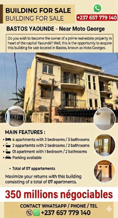 Vente&nbsp;Maison/Villa&nbsp;YAOUNDE&nbsp;CAMEROUN&nbsp;&nbsp;