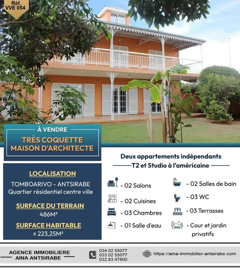 Vente Maison/Villa ANTSIRABE MADAGASCAR  