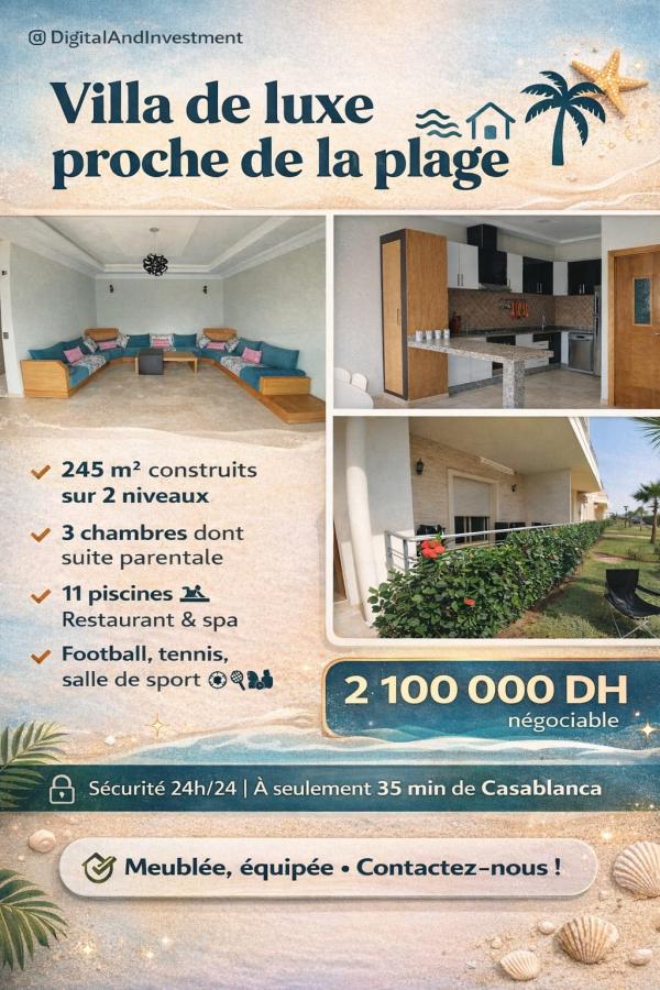 Vente&nbsp;Maison/Villa&nbsp;CASABLANCA&nbsp;MAROC&nbsp;&nbsp;