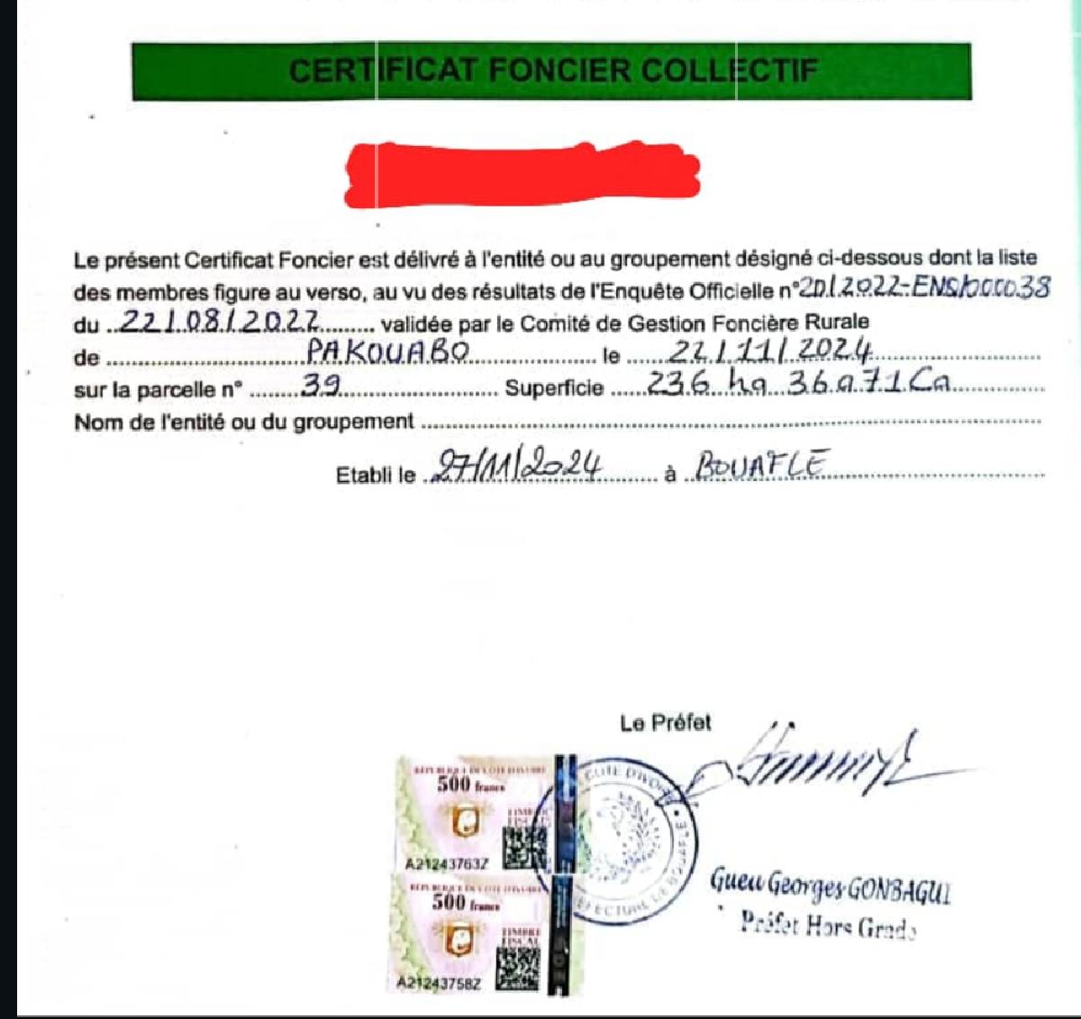 Vente&nbsp;Terrain&nbsp;BOUAFLE&nbsp;COTE D IVOIRE&nbsp;&nbsp;