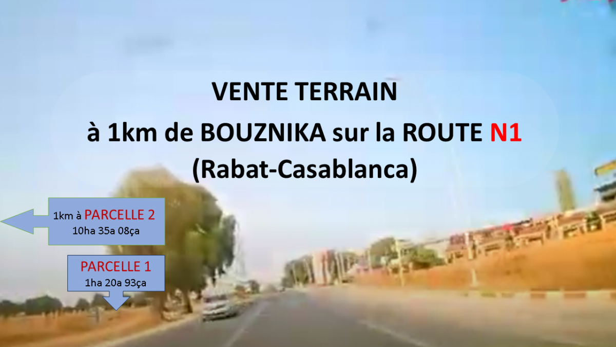 Vente Terrain BOUZNIKA MAROC  