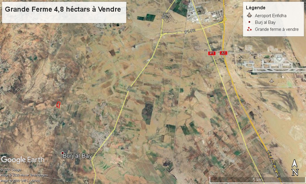 Vente Terrain ENFIDHA, SOUSSE TUNISIE  