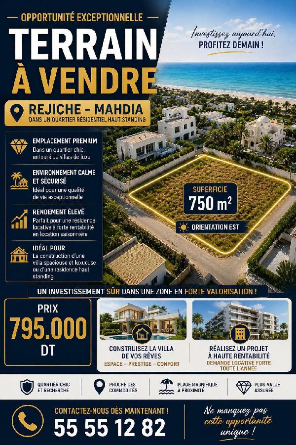 Vente&nbsp;Terrain&nbsp;MAHDIA&nbsp;TUNISIE&nbsp;&nbsp;